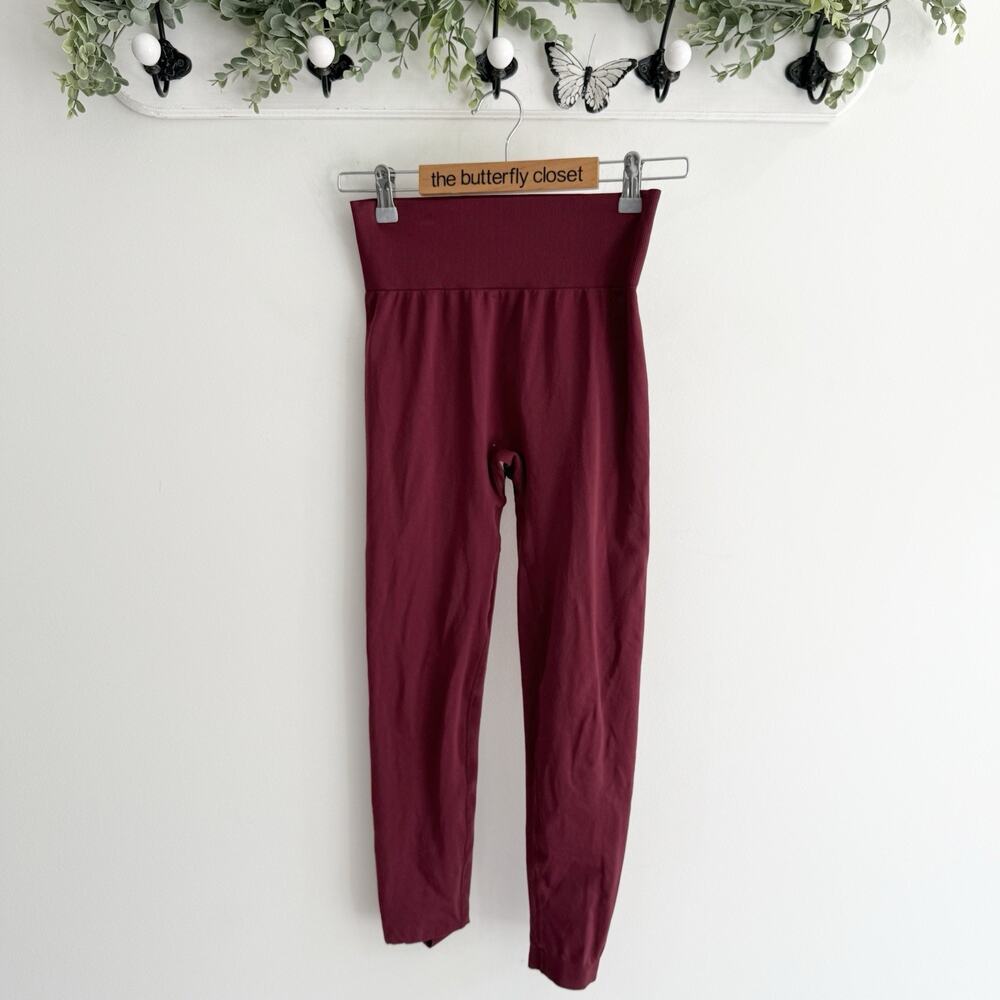 Knix Good to Go Seamless Leggings Dark Cherry Size Medium VV109